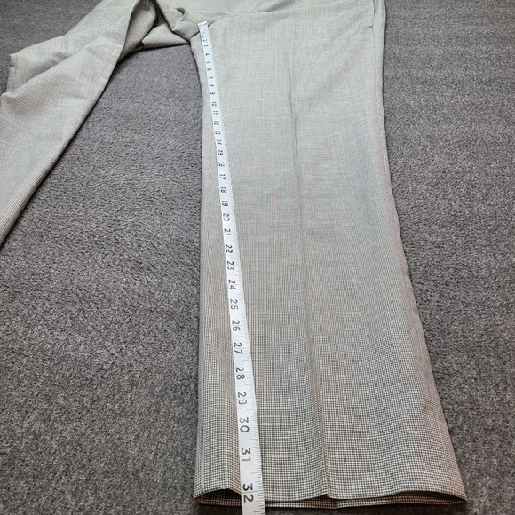 Brooks Brothers Regent Fit Mens Plaid Dress Pants Wool Blend Gray Size 40x32 - Picture 2 of 9